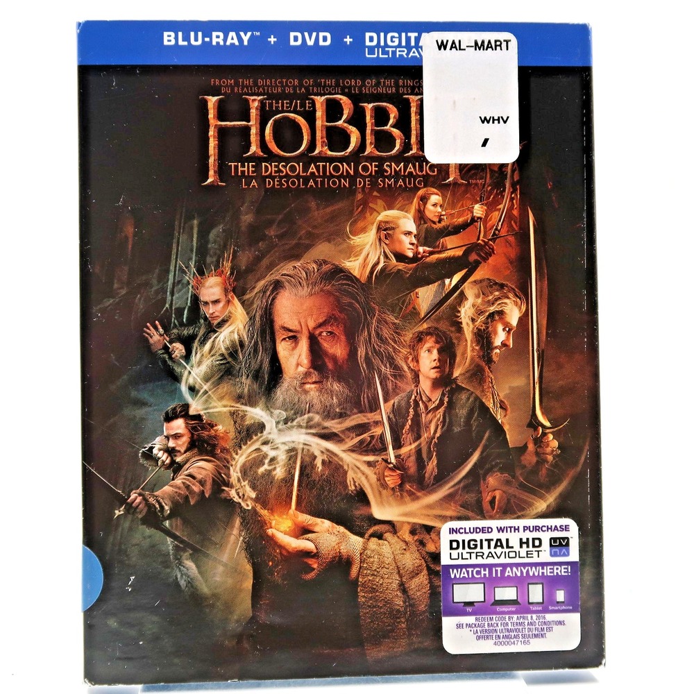 The Hobbit Desolation of Smaug Blu-ray DVD Martin Freeman Ian McKellen 2013